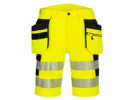 Hantverksshorts DX446 gul varsel kl2 c62