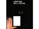 Etikett AVERY avtagb 99,1x139mm 120/fp