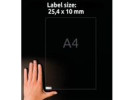 Etikett Slitst. 25,4x10mm silver 3780/fp