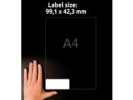 Etikett AVERY Slitst. 99,1x42,3mm 240/fp