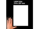 Etikett AVERY Slitst. 210x297mm 20/fp