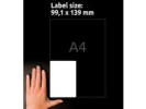 Etikett AVERY Slitst. 99,1x139mm 80/fp