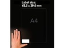 Etikett AVERY avtagb 63,5x29,6mm 675/fp