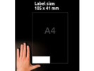 Etikett AVERY 105x41mm 1400/fp