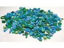 Träpärlor mix blå/grön 250gr ca 600st