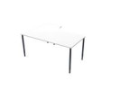 Bord höger 160x120cm vitlaminat/svart
