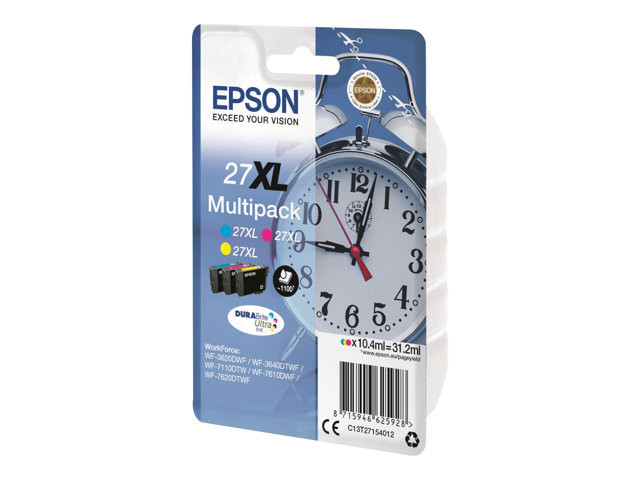 Epson 27XL Bläckpatron MultiPack C,M,Y 3x1100 Sidor3x10,4 ml 