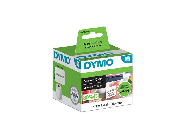 Etikett Dymo Diskett 70X54Mm (320 stk)