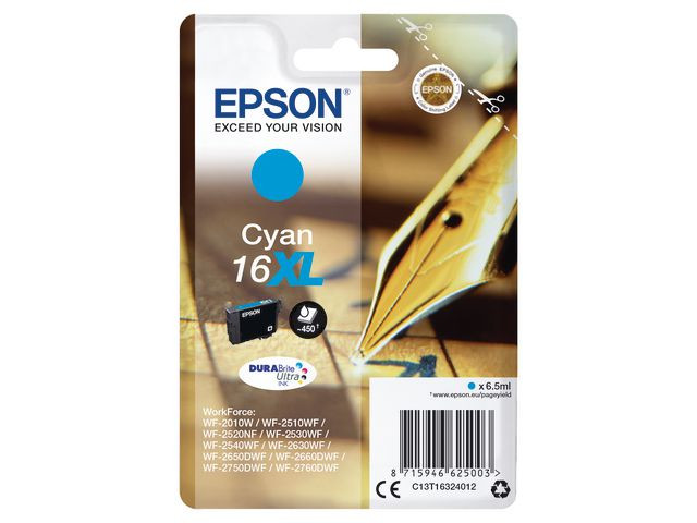 T1632 Cyan Ink Cartridge XL