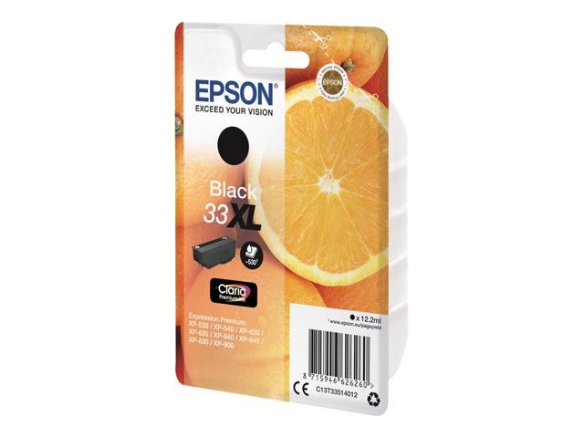 Epson 33XL BK (svart) blekkpatron 12 ml