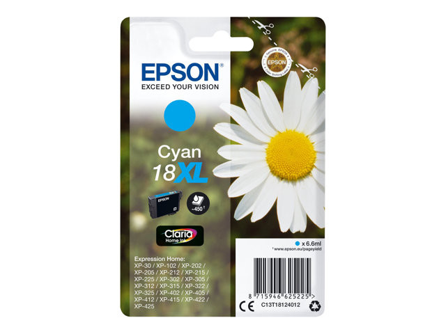 Epson 18XL C (cyan) blekkpatron høykapasitet 6,6 ml