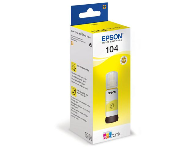 Epson 104 Y (gul) blekkflaske 70ml