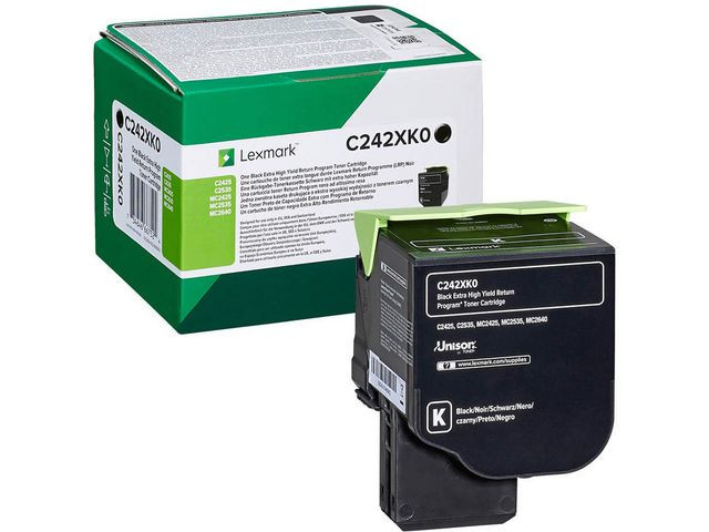 C242XK0 Black Extra High Yield Return Program Toner Cartridg