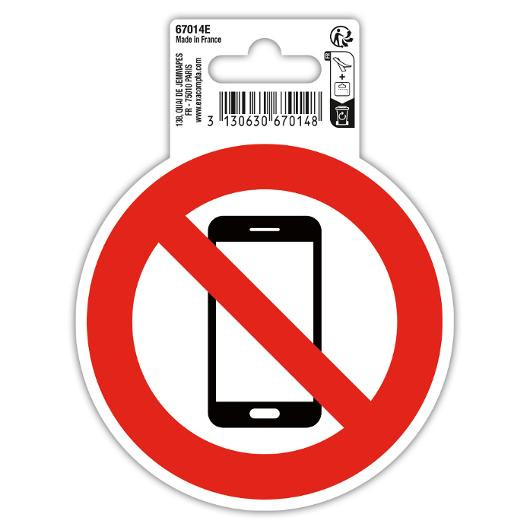 BildeSkylt EXACOMPTA Inga mobiltelefoner PVC