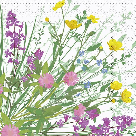 BildeServett Flora 2-lags 25x25cm 20/fp