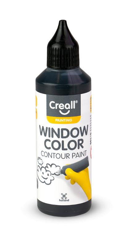BildeFönsterfärg CREALL 80ml konturfg. svart