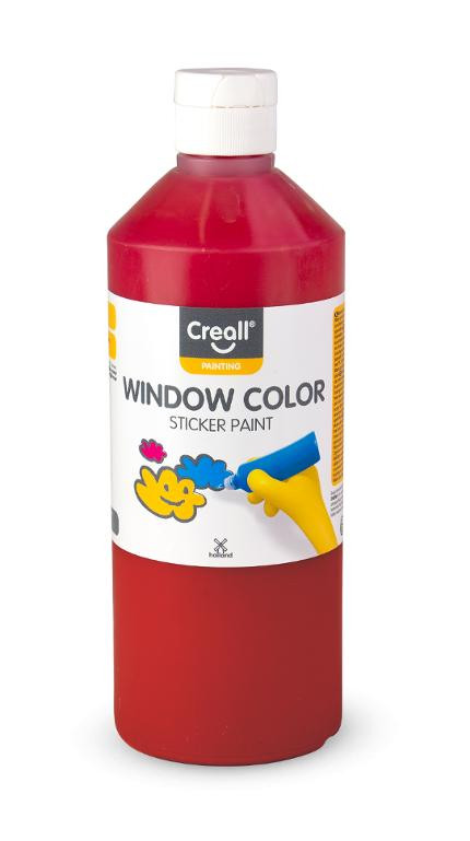 BildeFönsterfärg CREALL 500ml röd