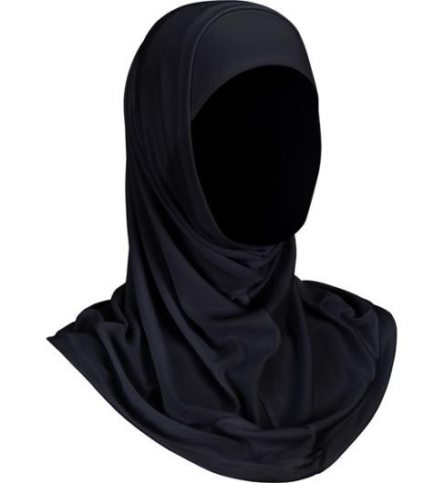 BildeHuvudbonad HEJCO Enya tvådelad svart