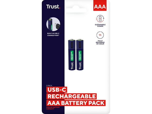 BildeBatteri Laddbar TRUST AAA USB-C 2/fp