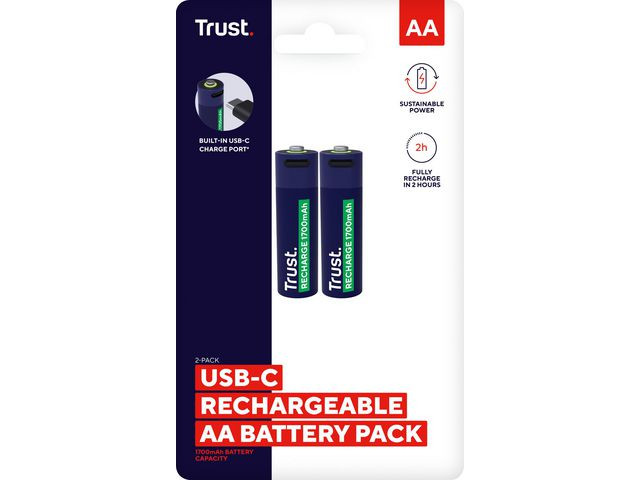 BildeBatteri Laddbar TRUST AA USB-C 2/fp