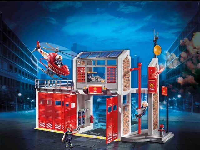 BildePlaymobil Brandstation 18 delar
