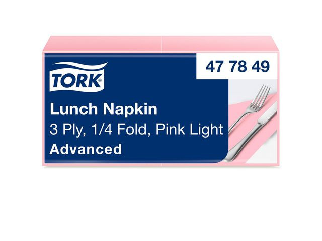 BildeServett TORK Lunch 3-lags ljrosa 150/fp