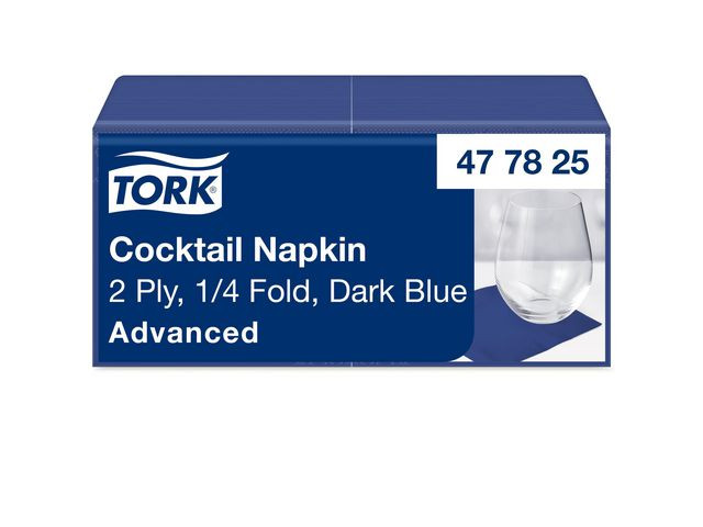 BildeServett TORK Cocktail 2-lags blå 200/fp