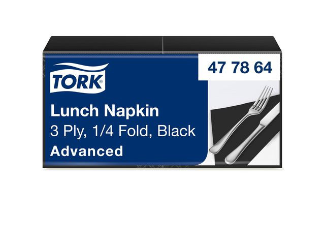 BildeServett TORK Lunch 3-lags svart 150/fp