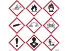 Skylt Faropiktogram CLP 9st 85x85mm