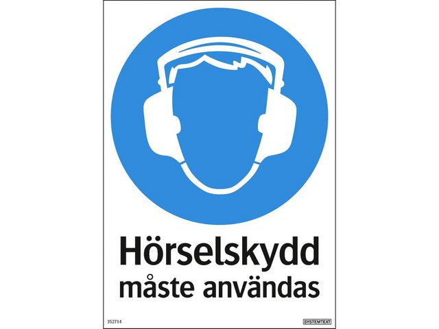 BildeSkylt Hörselskydd 210x297mm