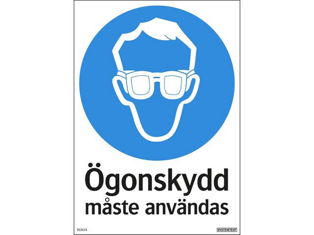 BildeSkylt Skyddsglasögon 210x297mm