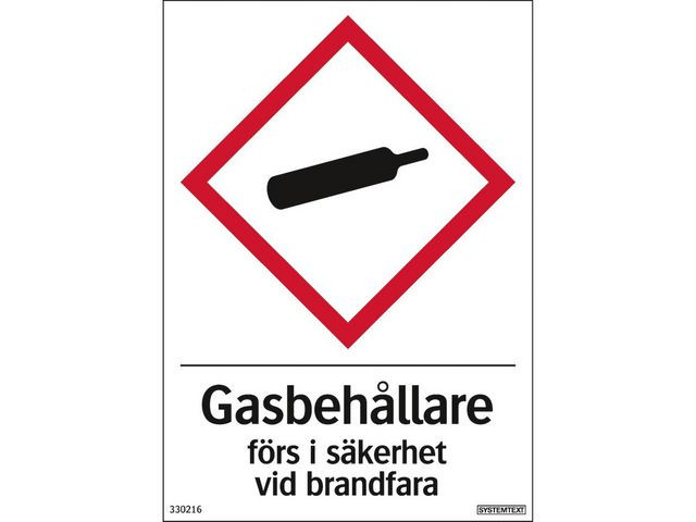 BildeDekal Gasbehållare 105x148mm