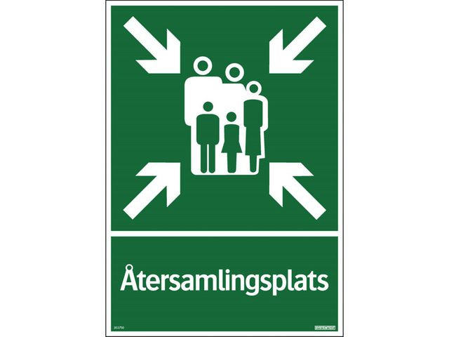 BildeSkylt Återsamlingsplats 297x420mm