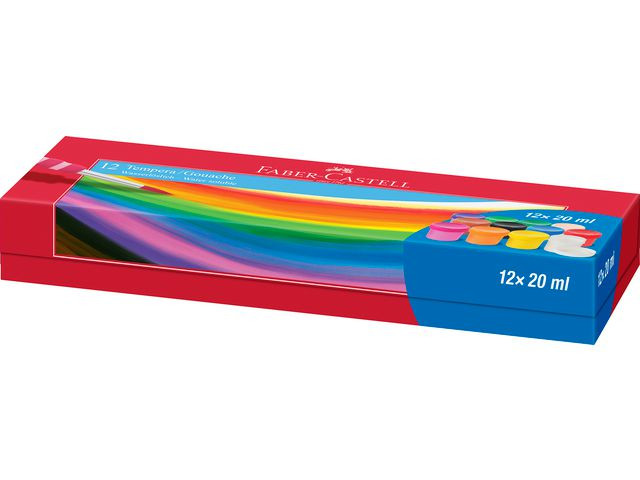 BildeTemprafärg Gouach FABER 20ml x 12 färger