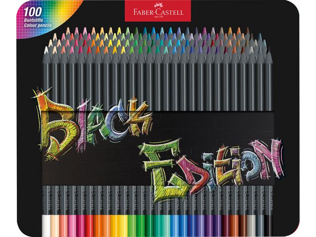 BildeFärgpenna Black Edition tunn 100/fp