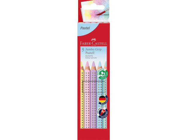 BildeFärgpenna FABER Jumbo Grip pastel 5/fp