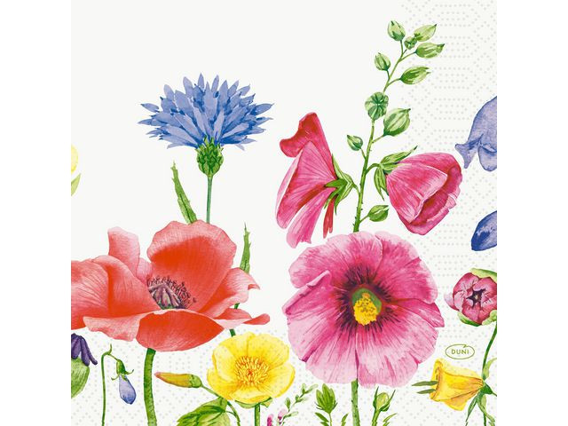BildeServett DUNI Flowy 3-lags 33x33cm 50/fp