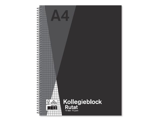 BildeKollegieblock SOL A4 70g 70 blad rutat