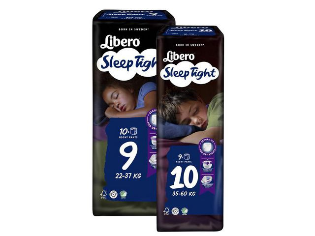 BildeBlöja LIBERO SleepTight S9 22-37kg 10/fp