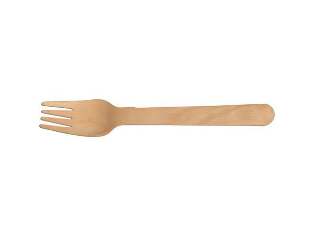 BildeBestick Gaffel vaxat trä 16cm 100/fp