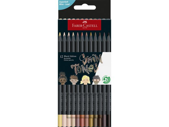 BildeFärgpenna Black Edition Skin tones 12/fp