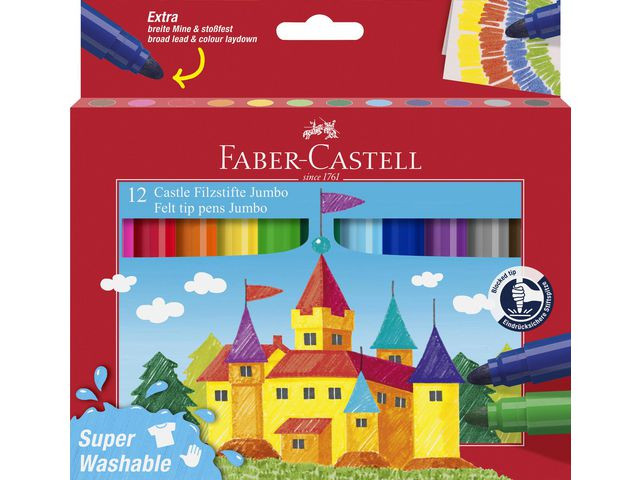 BildeFiberpenna Jumbo FABER CASTELL 12/fp