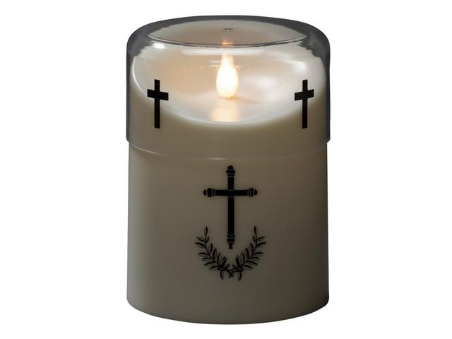 BildeGravljus KONSTSMIDE Kors LED 10,6x14,8cm