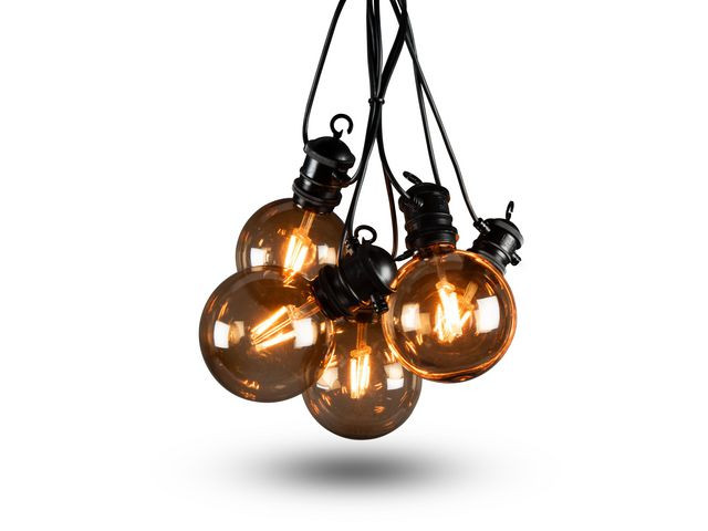 BildeLjusslinga 10 amber LED 4,5m svart