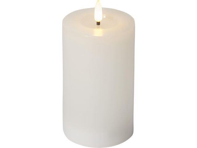 BildeBlockljus STAR T LED Flamme 15cm vit