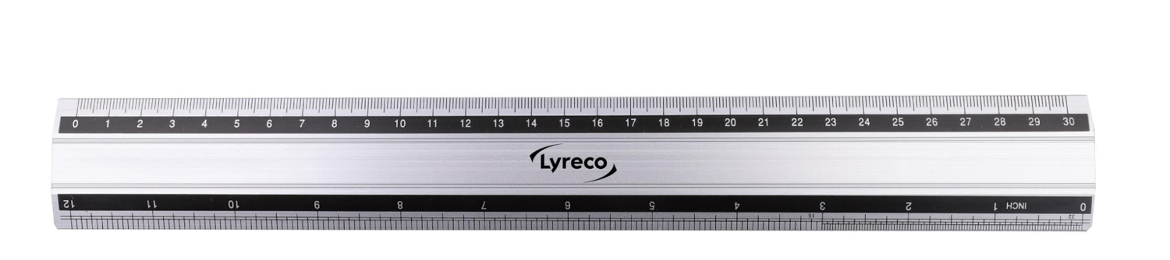 BildeLinjal LYRECO aluminium 30cm
