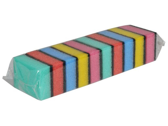 BildeRengöringssvamp 9x6cm 10/fp flerfärgad