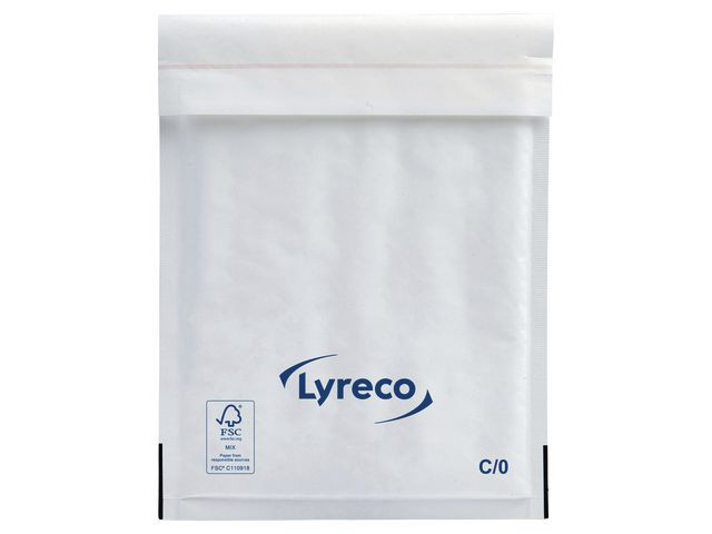 BildeBubbelpåse LYRECO 150x210mm vit 100/fp