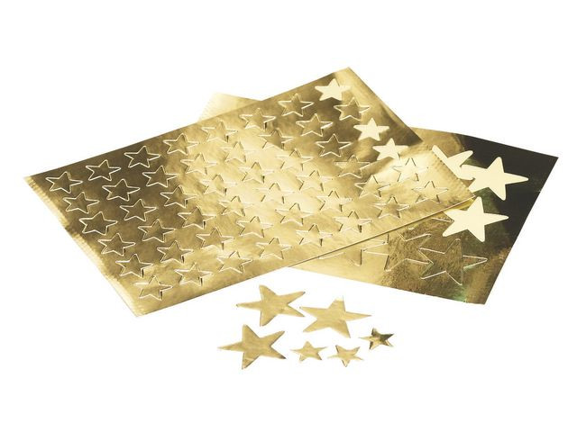 BildeStickers stjärnor guld 13mm 288/fp