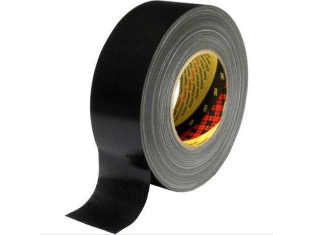 BildeTejp textil plastbelagd 50mmx50m svart
